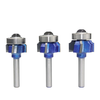 3PCS 6mm 8mm 1/4"Shank Z4 Corner Round Router Bit R1 R2 R3 Trim Edging Woodworking Mill Classical Cutter Bit