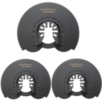 3pcs 88mm moitié Circulaire Flush Saw lames Ocsillating Multitool Accessoires Outils Oscillant