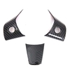 3pcs ABS garniture de couvercle de volant garniture en fibre de carbone pour Tesla modèle 3 17-19