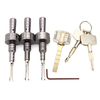 3pcs acier inoxydable huk de verrouillage croix pick mis à la pratique cadenas en forme de croix