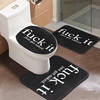 3pcs antidérapant mot conception piédestal couvercle tapis bain siège de toilette couverture tapis tapis ensemble