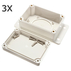 3Pcs blanc en plastique imperméable à l