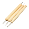 3pcs boule de bois stylet en argile polymère poterie céramique travail du bois sculpture ensemble doutils de modéli