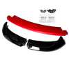3pcs brillant noir rouge ABS protecteur de lèvre pare-chocs avant spoiler pour Tesla modèle 3 2017-2019