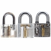 3pcs Coupe Vue Intérieur de Cadenas pour Pratique Outils de Déloquetage Ensemble d
