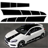 3PCS côté corps autocollants course longues rayures capot toit stickers décor pour voiture camion