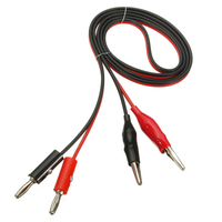 3pcs DANIU pince de fil dessai de pince crocodile à Banana Plug câble de sonde pour plusieurs mètres