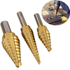 3pcs de enduites ronde tige en titane étape de changement rapide forage des bits 3 / 16-1 / 2 1 / 8-1 / 2 1 / 4-3 / 4 po