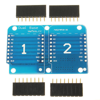3Pcs Double Socket Dual Shield Base Pour D1 Mini NodeMCU ESP8266 Carte PCB D1 DIY