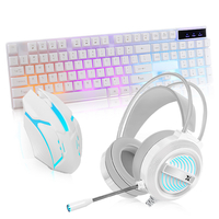 3Pcs Gaming Keyboard & Mouse Headset Combo 104 Keys RGB Backlit Waterproof Mechanical Feeling Keyboard Souris ergonomiqu