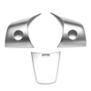 3pcs garnitures de couverture de panneau de direction de roue ruban en acier inoxydable pour Tesla modèle 3