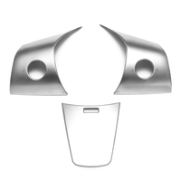 3pcs garnitures de couverture de panneau de direction de roue ruban en acier inoxydable pour Tesla modèle 3