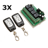 3pcs Geekcreit® 12V 4CH Channel 315Mhz commutateur de télécommande sans fil avec 2 Transimitter
