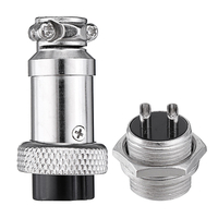 3pcs GX16-2 Broche Mâle Et Femelle Diamètre 16mm Fil Panneau Connecteur GX16 Circulaire Aviation Connecteur Socket Plug