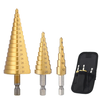 3PCS HSS Steel Drill Bits 4-12mm 4-20mm 4-32mm Titanium Coated for Heat Reduction Perfect for Steel Brass Wood Plastic D