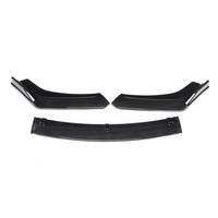 3pcs kit de spoiler de corps de lèvre de pare-chocs avant style de fibre de carbone pour Honda berline civique 2016-2018