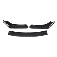 3pcs kit de spoiler de corps de lèvre de pare-chocs avant style de fibre de carbone pour Honda berline civique 2016-2018