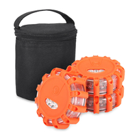 3pcs Multifonction 12 LED Route Flares Voyant Davertissement Magnétique Voyant Clignotant Sécurité Route Bord De Vo