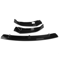 3pcs noir brillant de voiture avant pare-chocs protecteur corps de la lèvre kit spoiler pour Tesla modèle 3 2016-2019