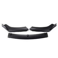 3pcs pare-chocs avant lèvre spoiler chin splitter noir mat pour Honda berline civique 4 portes 2016-2018