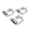 3pcs pied large rouleau presse-pieds 13/19 / 25mm machine à coudre domestique partie ensemble