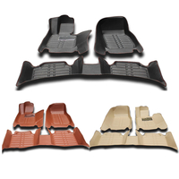 3pcs PU cuir tapis complet de revêtement de sol avant doublure arrière étanche pour BMW 3series 2005-2011