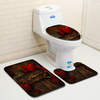 3pcs salle de bains tapis antidérapant tapis de sol piédestal tapis couvercle couvercle de toilette tapis de bain
