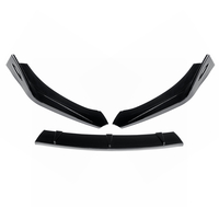 3pcs séparateur de becquet de lèvre de pare-chocs avant noir brillant pour Audi TT RS 2004-2019