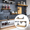 3Pcs étagères flottantes murales étagère avec 3 planches en bois Dispaly Home Decor