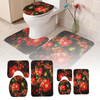 3pcs tapis antidérapant de salle de bains tapis + couvercle de couverture de toilette + tapis de bain