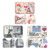 3pcs tapis de bain Eiffel antidérapante tapis piédestal + couvercle couvercle de toilette + tapis de bain