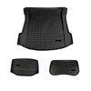 3pcs tapis de coffre de voiture noir modifié doublure de cargaison arrière de garniture de protection de TPE pour le mod