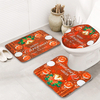 3pcs tapis de salle de bains tapis de décoration de noël tapis de plancher de tapis de toilette antidérapant