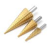 3pcs titane recouvert HSS étape cône perçage bit trou découpe 4-12 / 20 / 32mm
