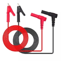 3pcs Y208 1M 15A Banana Plug À Sonde Multimètre Remplaçable De Pince De Crocodile