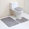 3pcs couvertures de siège de toilette tapis de salle de bains tapis antidérapant tapis + couvercle couvercle de toilette