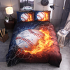 3pcs ensembles de literie literie baseball impression couette housse de couette taie doreiller décor