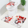 3pcs / set salle de bains antidérapant noël style salle de bains tapis tapis de siège de toilette housse de tapis ensemb
