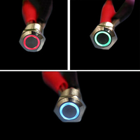 3V 12mm Commutateur à bouton-poussoir momentané Interrupteur à LED Interrupteur étanche