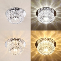 3W 5W forme ronde moderne blanc chaud blanc cristal LED plafonnier lustre Downlight