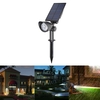 3W solaire alimenté 3 LED lampe de paysage mur de jardin cour étanche étanche à la lumière extérieure