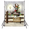 3x5ft soie Noël cerfs lumière mince photo studio toile de fond photo fond partie accessoires