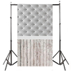 3x5ft Vinyle Tridimensionnel Mur Plancher En Bois Photographie Toile de Fond Photo Prop Studio Fond