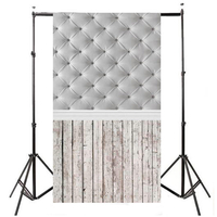 3x5ft Vinyle Tridimensionnel Mur Plancher En Bois Photographie Toile de Fond Photo Prop Studio Fond