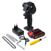 4 `` 24 V Rechargeable Scie électrique sans fil Mini tronçonneuse à main outil de coupe de bois avec aucun / 1 pc / 2 pi