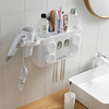 4-1 distributeur de dentifrice automatique porte-tasse support de montage mural support de salle de bains