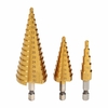 4-12 / 20 / 32mm HSS Titanium Step Cone Drill Bit Hex Shank Hole Cutter 1/4 Inch Hex Shank