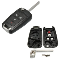  4 bouton pliage à distance retourner touche cas de coquille fob pour Chevrolet Sonic remplacement