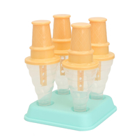 4-Cavity Frozen Ice Cream Pop Mould Popsicle Bâton Juice Maker Lolly Mould Plateau Cuisine DIY