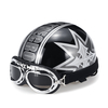 4 couleurs demi-casque de sécurité rétro universel adulte véhicule électrique moto hommes femmes avec lunettes